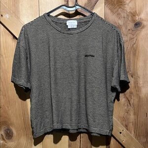 Brixton Black and Tan Striped Short Sleeve Tee